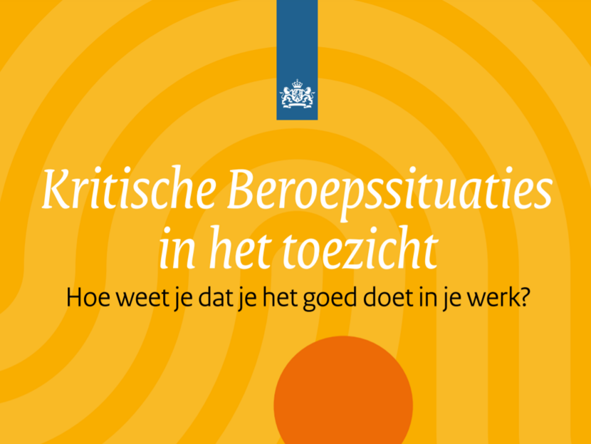 uitsnede van de voorkant van de publicatie 'Kritische Beroepssituaties in het toezicht - Hoe weet je dat je het goed doet in je werk?'