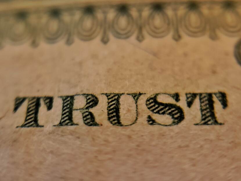 foto van de tekst 'trust'